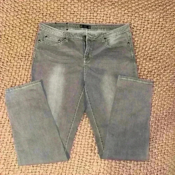 Tru Luxe jeans women’s gray jeans size 14 - Picture 2 of 5